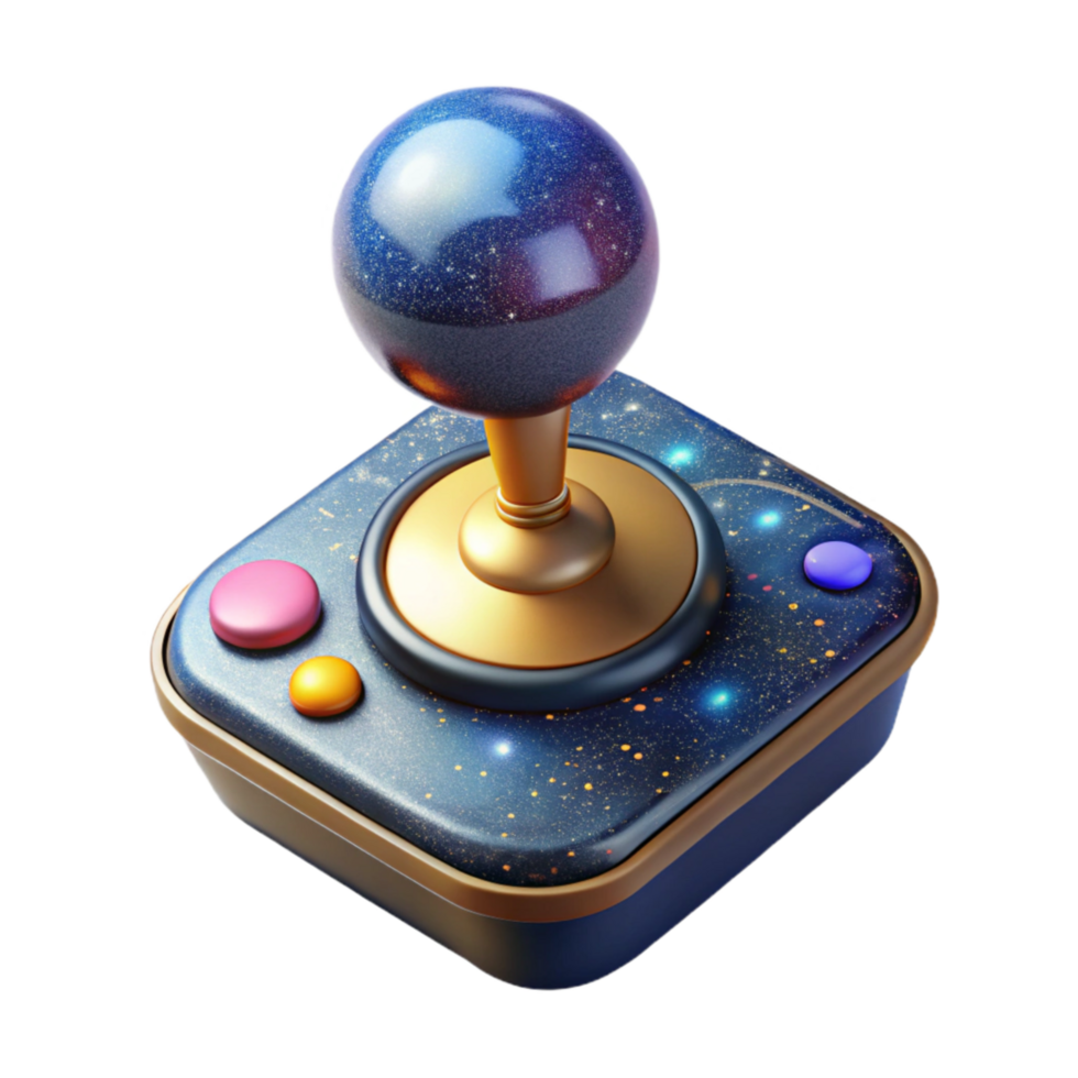 beautiful abstract Arcade Game Joystick Top View Cutout authentic png