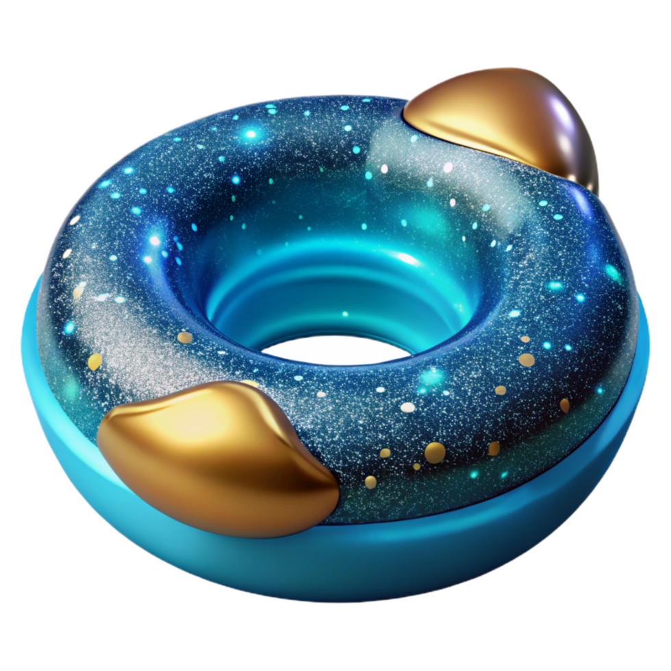 serene contemporary Aqua Blue Swimming Pool Float Isolated high quality png