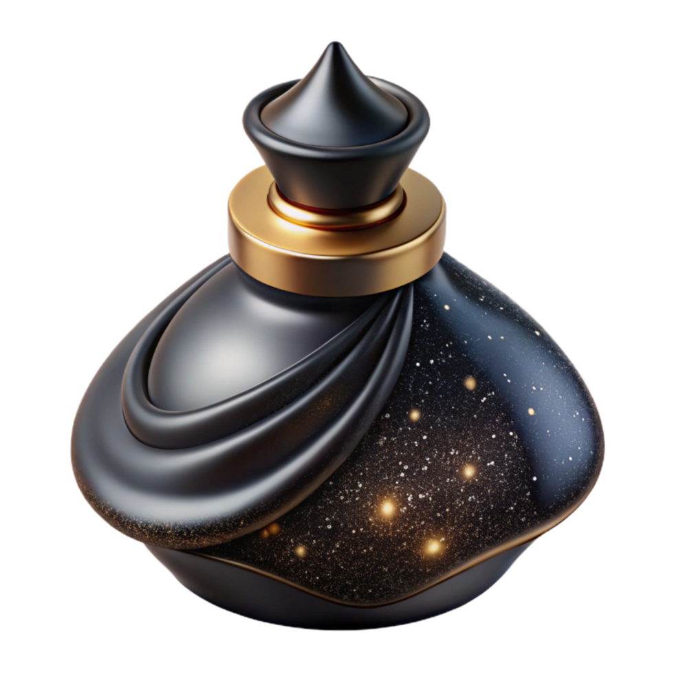 impressive abstract Black Calligraphy Ink Bottle Cutout high quality png