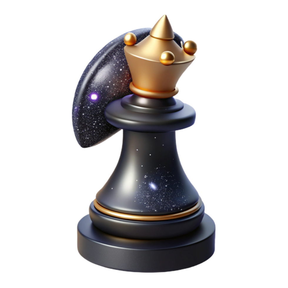 beautiful modern Black Chess Piece Knight Isolated Element premium png