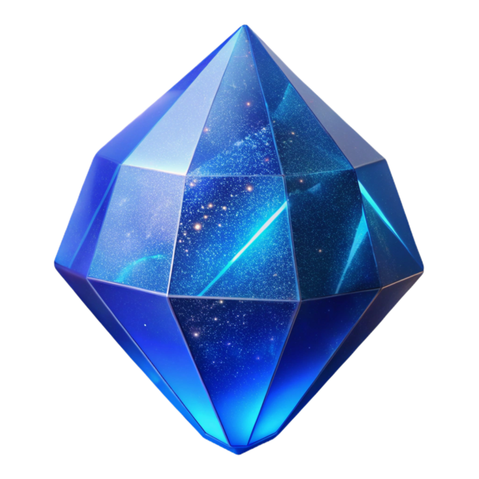serene rustic Blue Gemstone Faceted Cut Isolated exclusive png