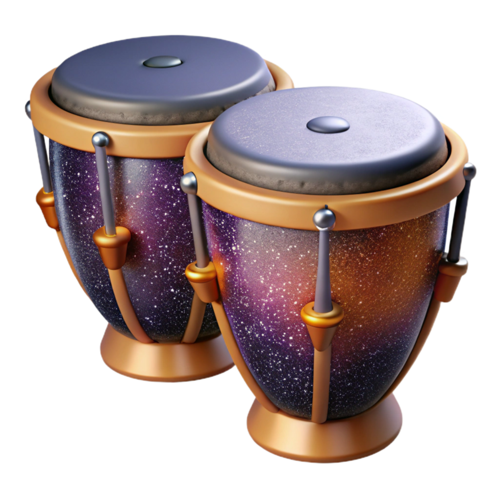 magnificent minimalist Bongos Cutout with Small Size and Double-headed Design professional png