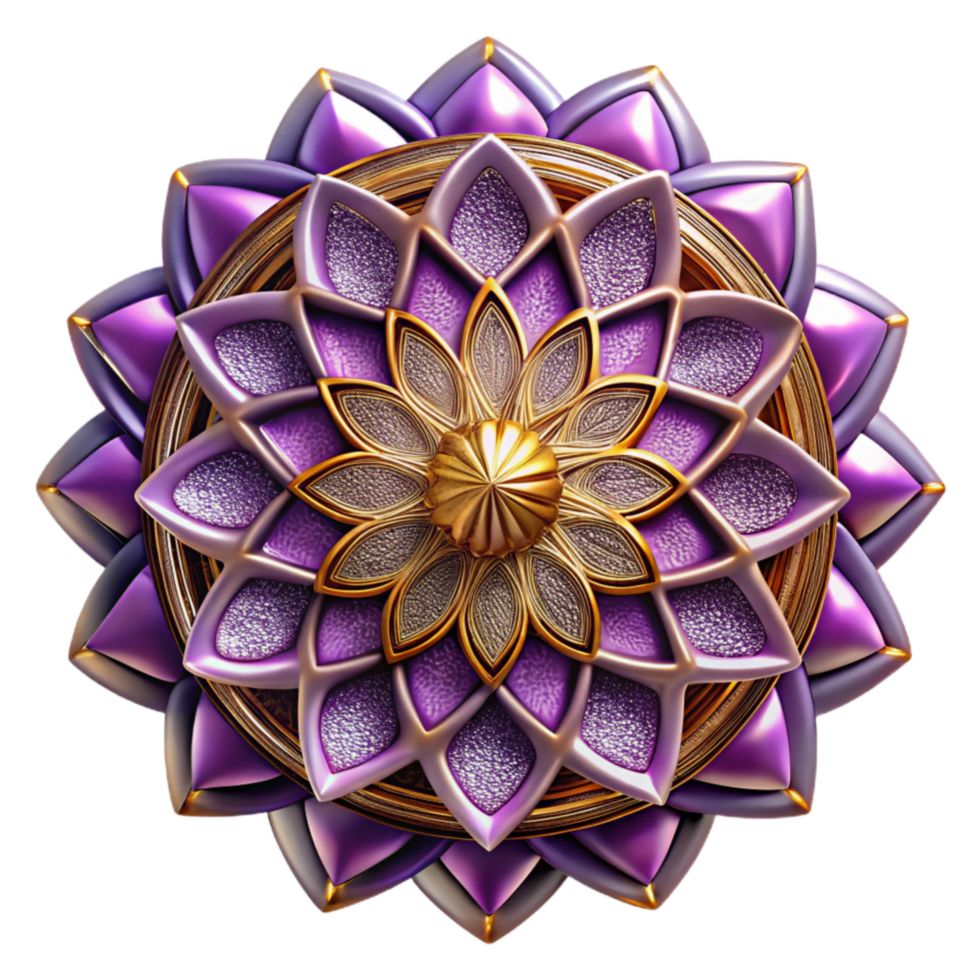 extraordinary classic Bold Mandala with Strong Lines Lavender Transparent genuine png
