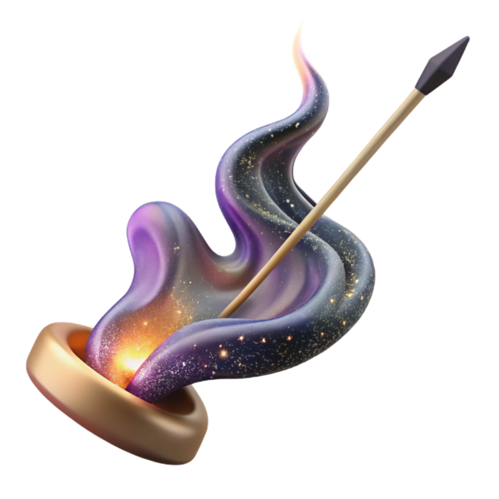 wonderful rustic Burning Incense Stick Representing Time Cutout high quality png