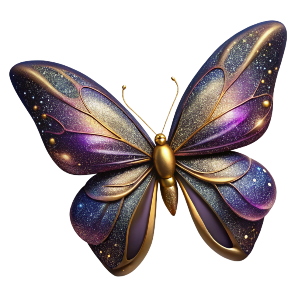 vibrant artistic Butterfly with Delicate Wing Shadows Cutout detailed png