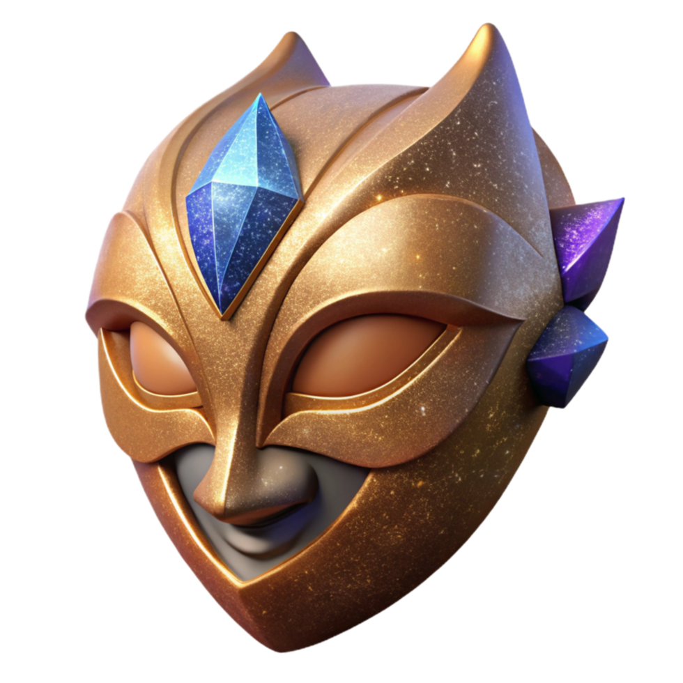 wonderful vintage Carved Wooden Mask Side View Isolated png