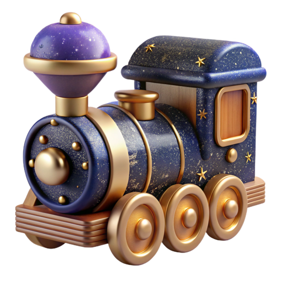 magnificent creative Carved Wooden Toy Train Classic Style Cutout Element high resolution png