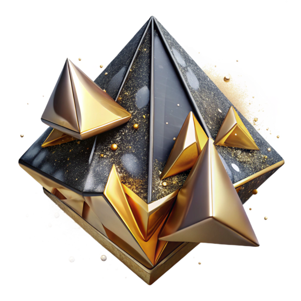 extraordinary abstract Distorted Triangles Illusion Isolated with Warped Perspective premium png