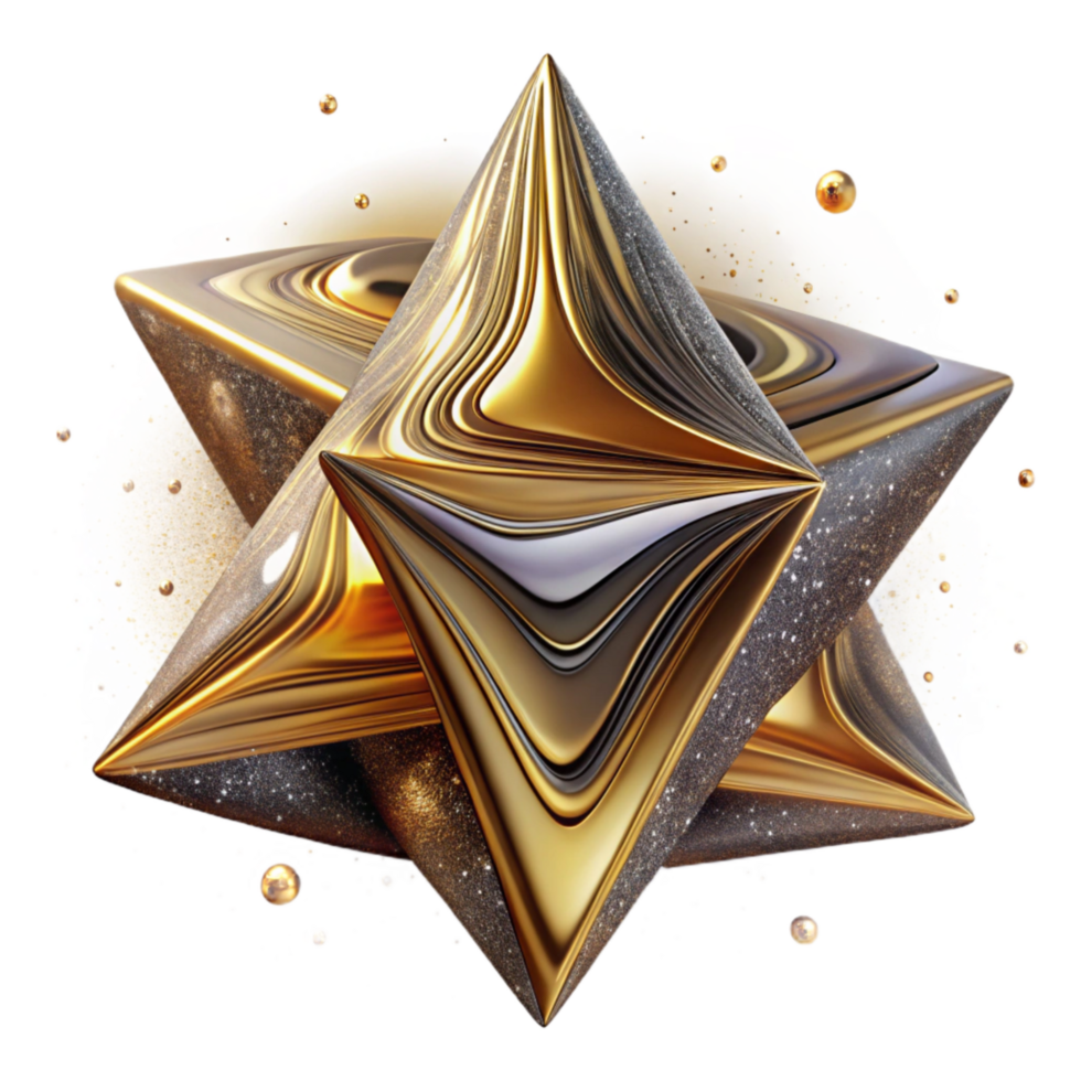 elegant minimalist Distorted Triangles Illusion Isolated with Warped Perspective professional png