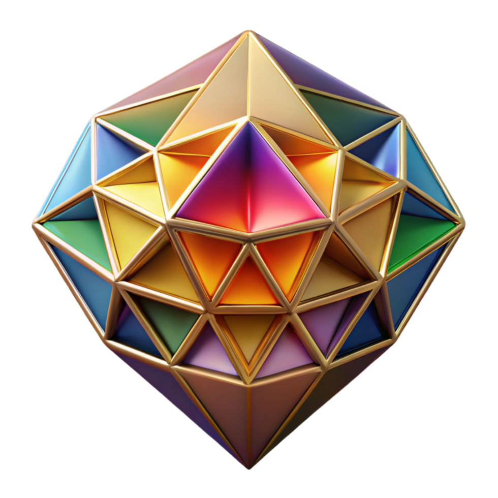 elegant abstract Geometric Pattern Cutout Colorful Aztec Inspired Design Isolated high resolution png