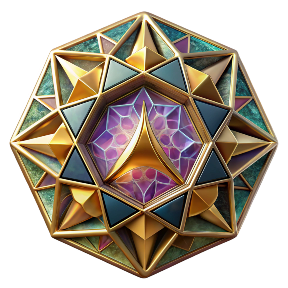 elegant traditional Geometric Pattern Cutout Colorful Aztec Inspired Design Isolated genuine png