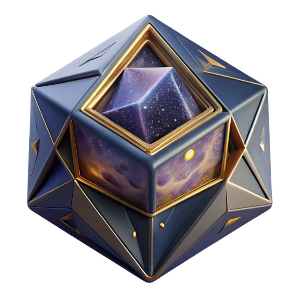 extraordinary traditional Geometric Pattern Cutout Isometric Cube Design Transparent Background high quality png