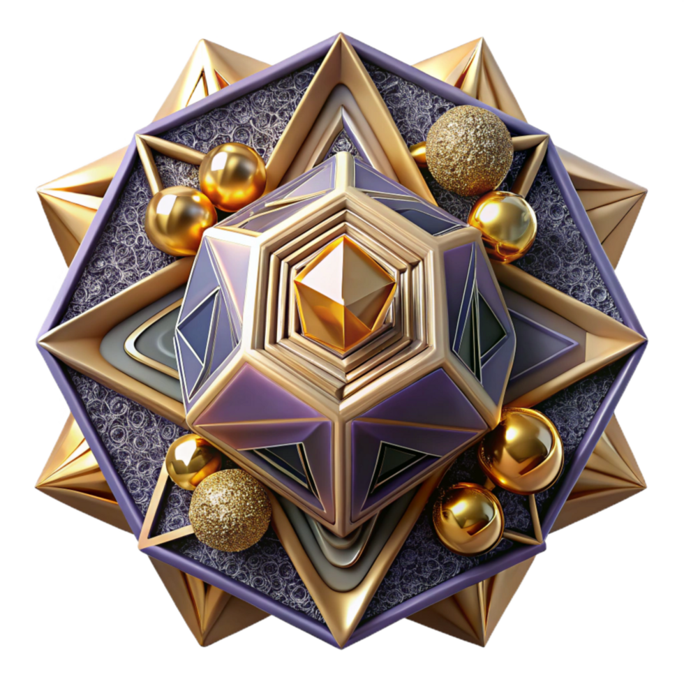 beautiful classic Geometric Pattern Cutout Golden Ratio Design Isolated authentic png