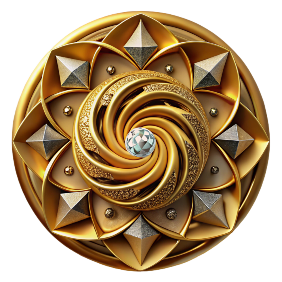 beautiful minimalist Geometric Pattern Cutout Golden Ratio Design Isolated authentic png