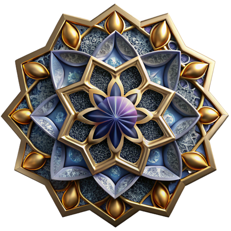 vibrant rustic Geometric Pattern Cutout Floral Arabesque Design Transparent Background authentic png