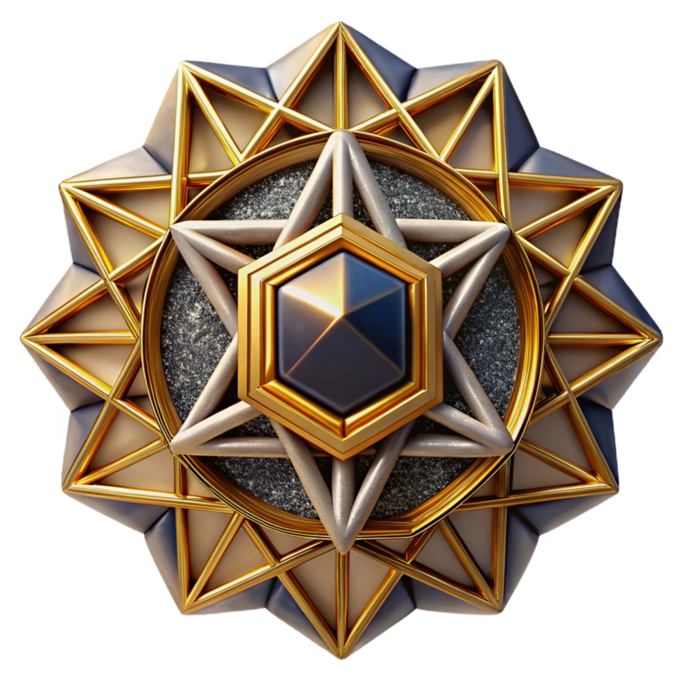 dramatic minimalist Geometric Pattern Cutout Golden Ratio Design Isolated high resolution png