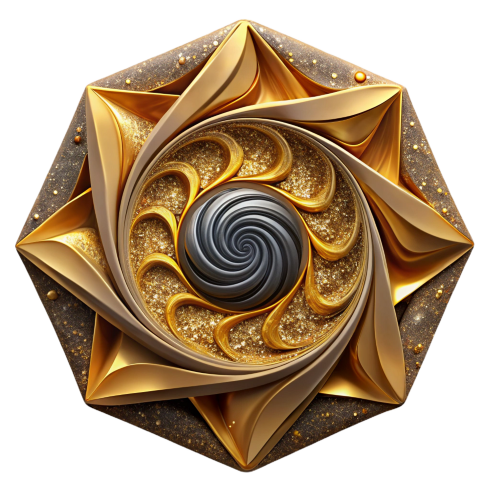 wonderful modern Geometric Pattern Cutout Golden Ratio Design Isolated exclusive png