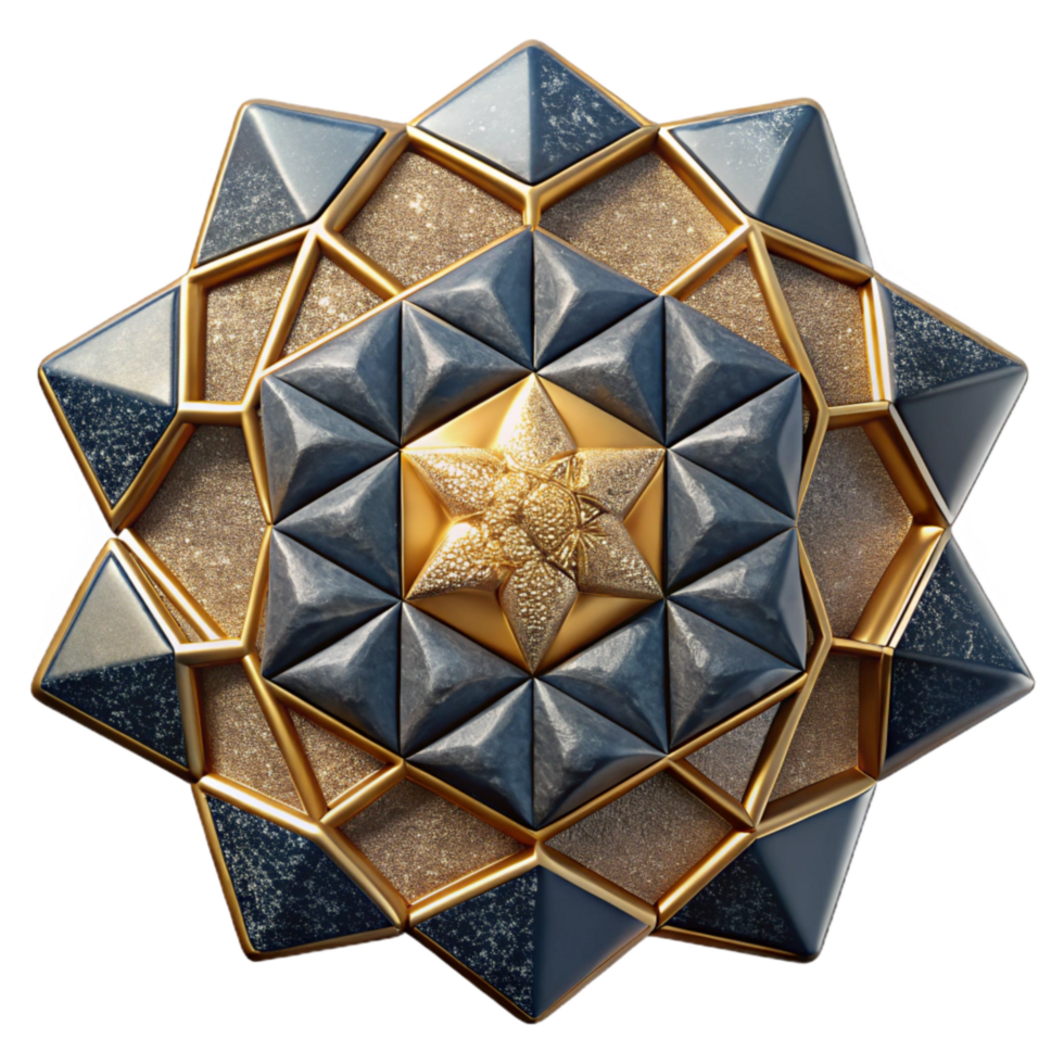 elegant modern Geometric Pattern Cutout Mosaic Tile Texture Transparent Background professional png