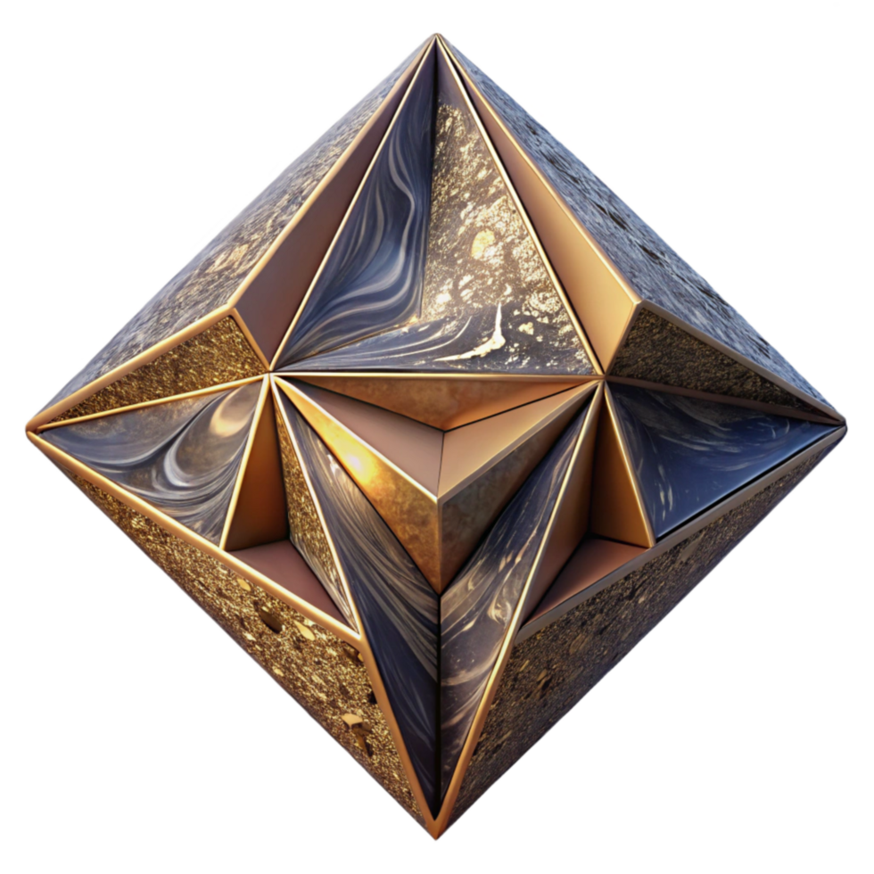 impressive rustic Geometric Pattern Cutout Triangular Prism Design Transparent Background authentic png