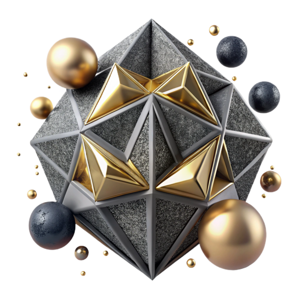 elegant classic Geometric Pattern Cutout Bright Colors Transparent Background high quality png
