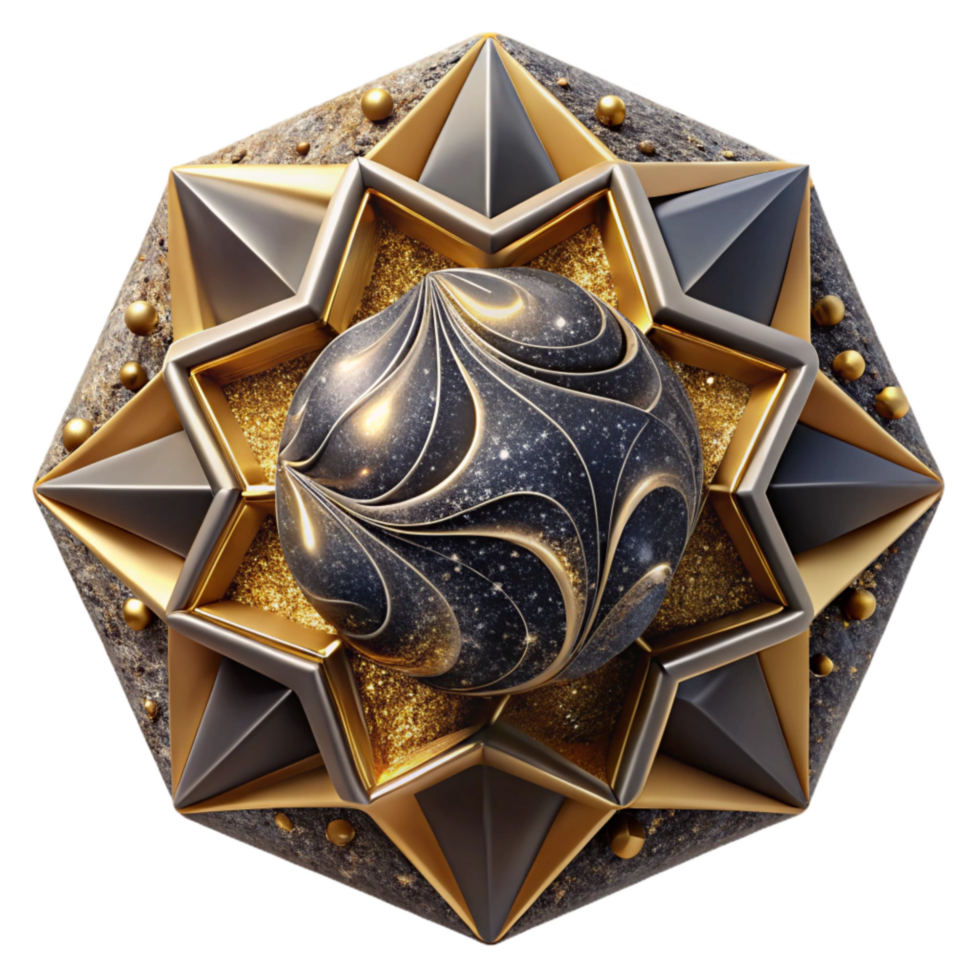 impressive modern Geometric Pattern Top View Isolated Cutout authentic png