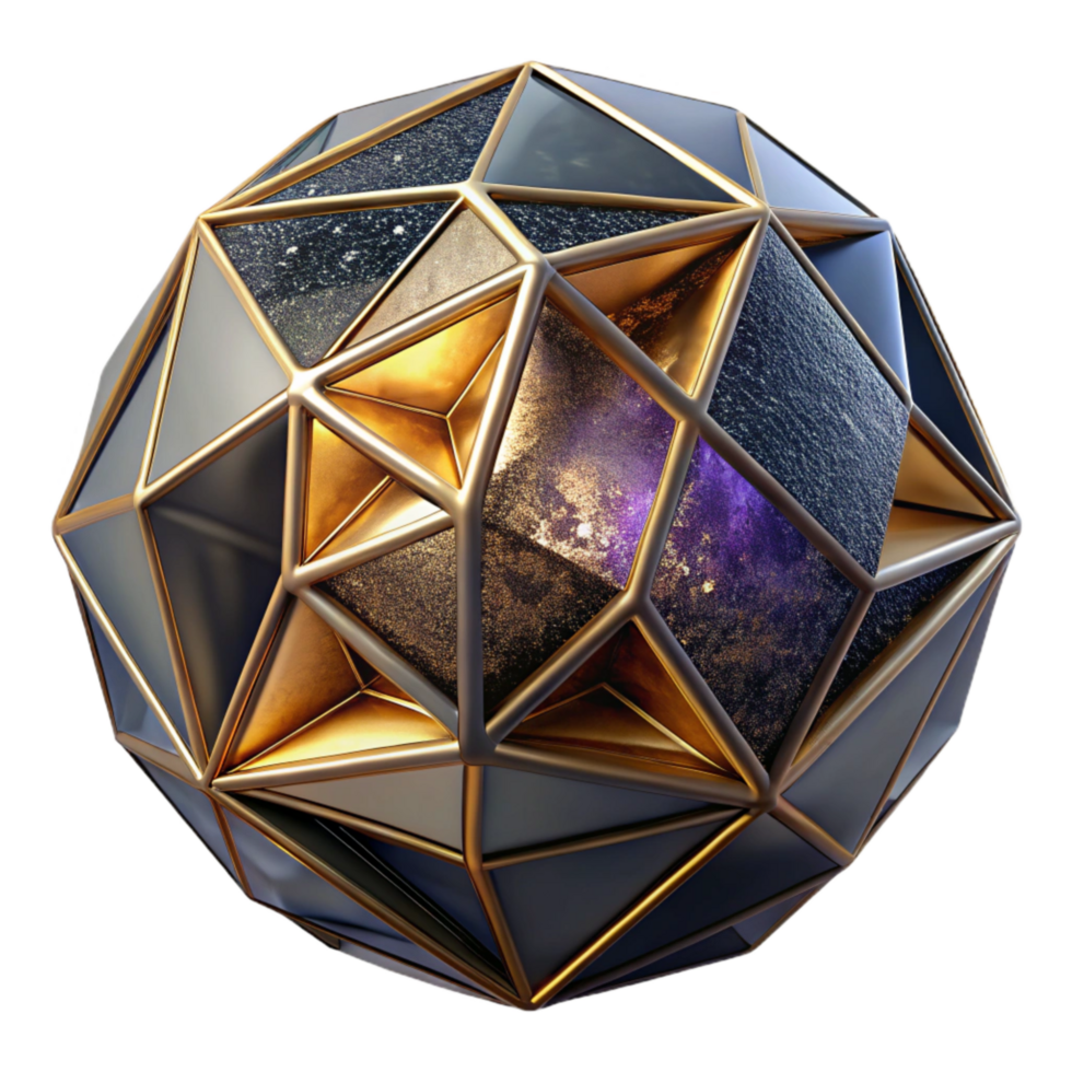 impressive rustic Geometric Sphere Illusion Cutout with 3d Effect exclusive png