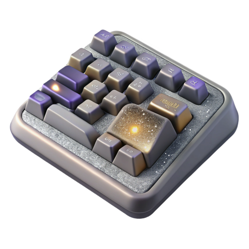 dramatic creative Gray Minimalist Keyboard Front View Cutout high resolution png