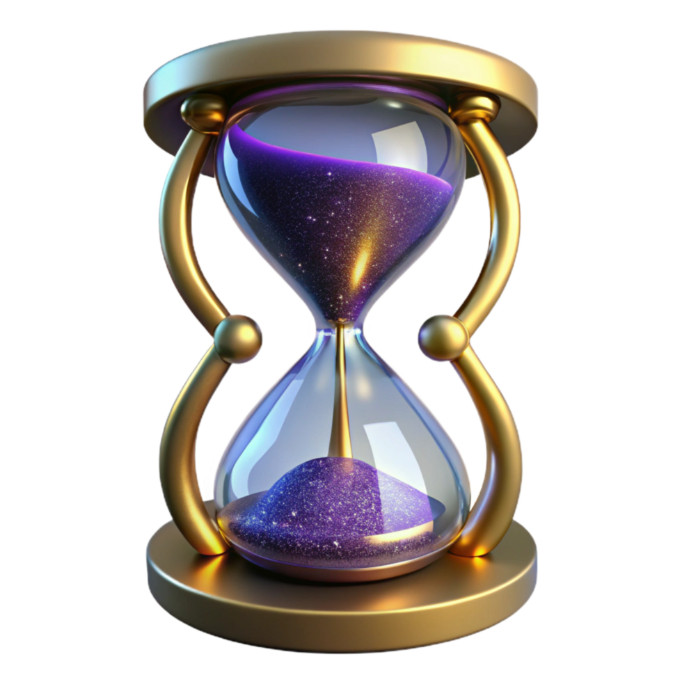 vibrant rustic Hourglass Upside Down Front View Cutout Element authentic png