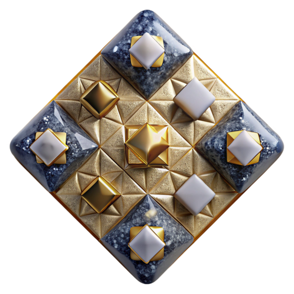 beautiful modern Square Mosaic Tile Pattern Repeating Transparent Background Isolated high resolution png