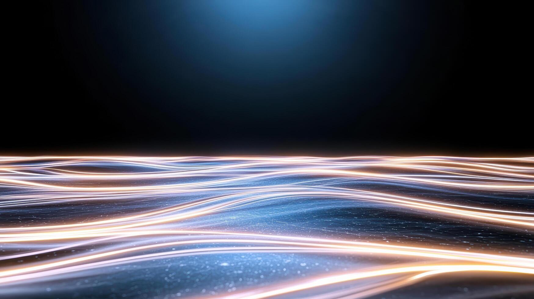 Abstract background with glowing lines and waves photo
