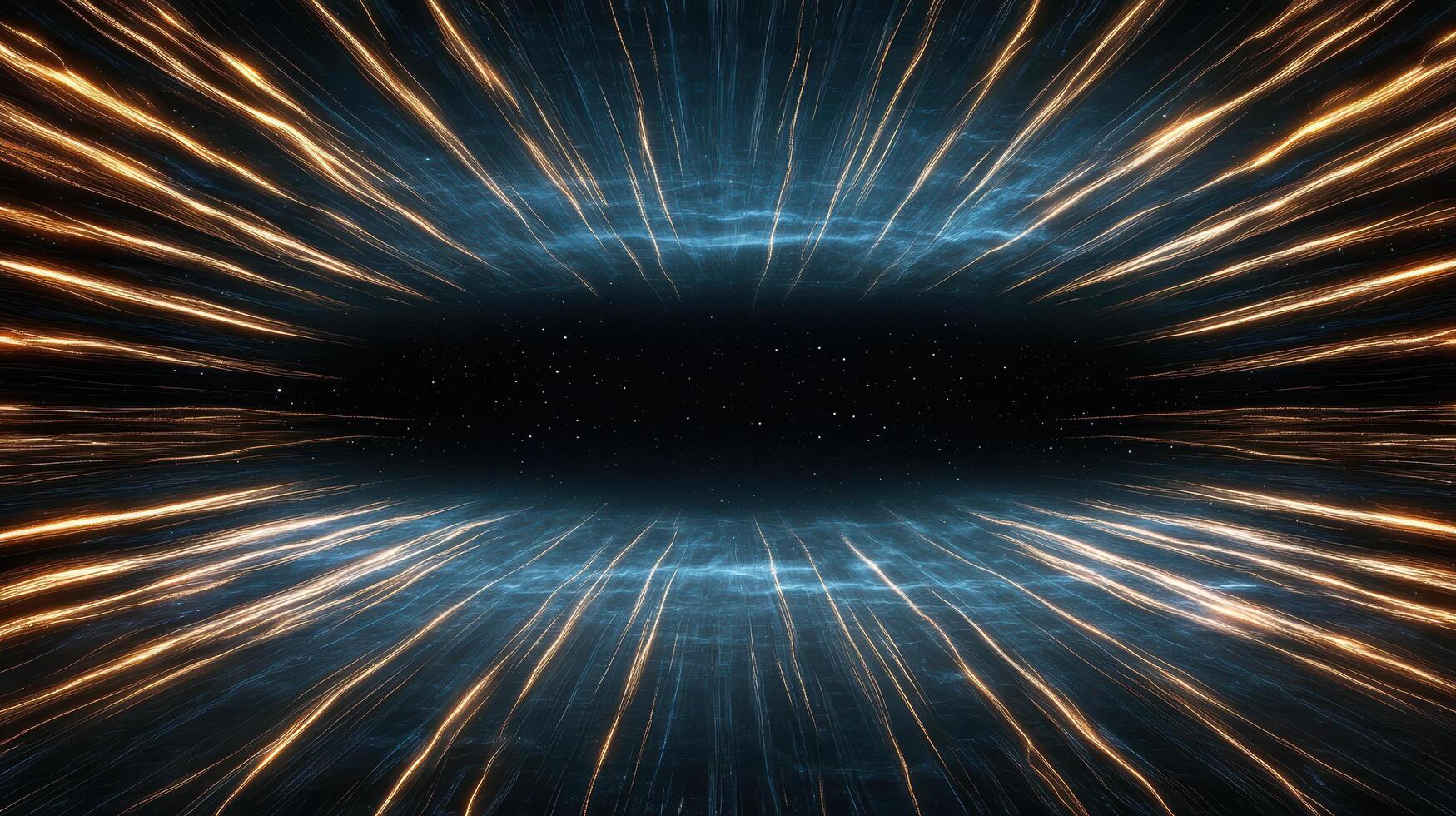 Abstract space background with light rays photo