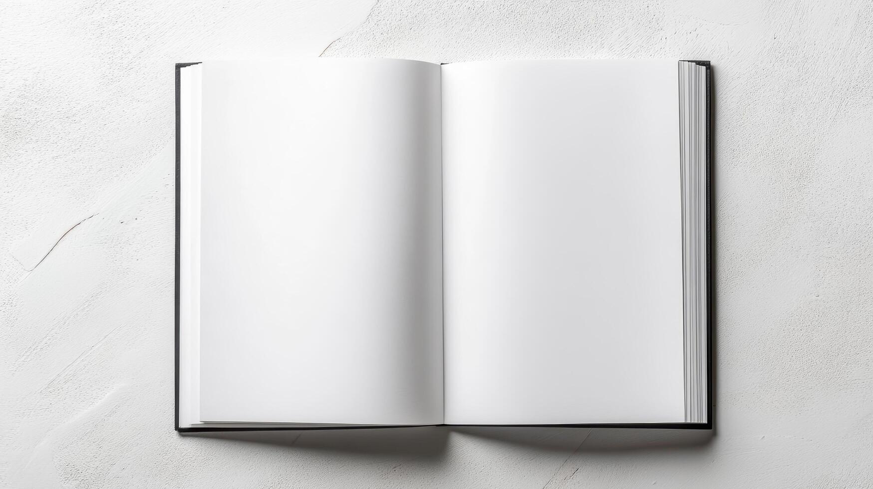 An open book on a white background photo
