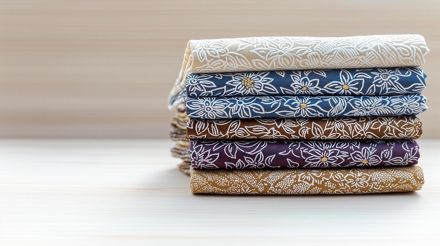 Neatly Arranged Folded Batik photo