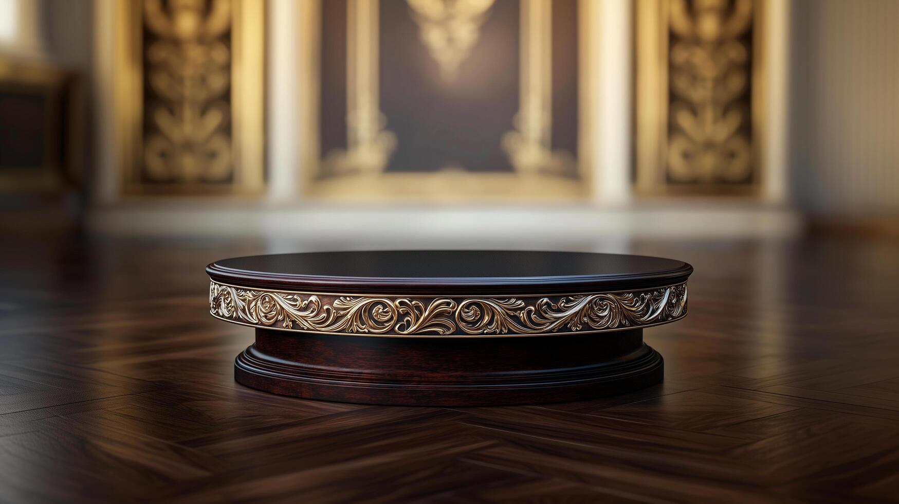 Elegant Ornate Pedestal with Soft Focus photo