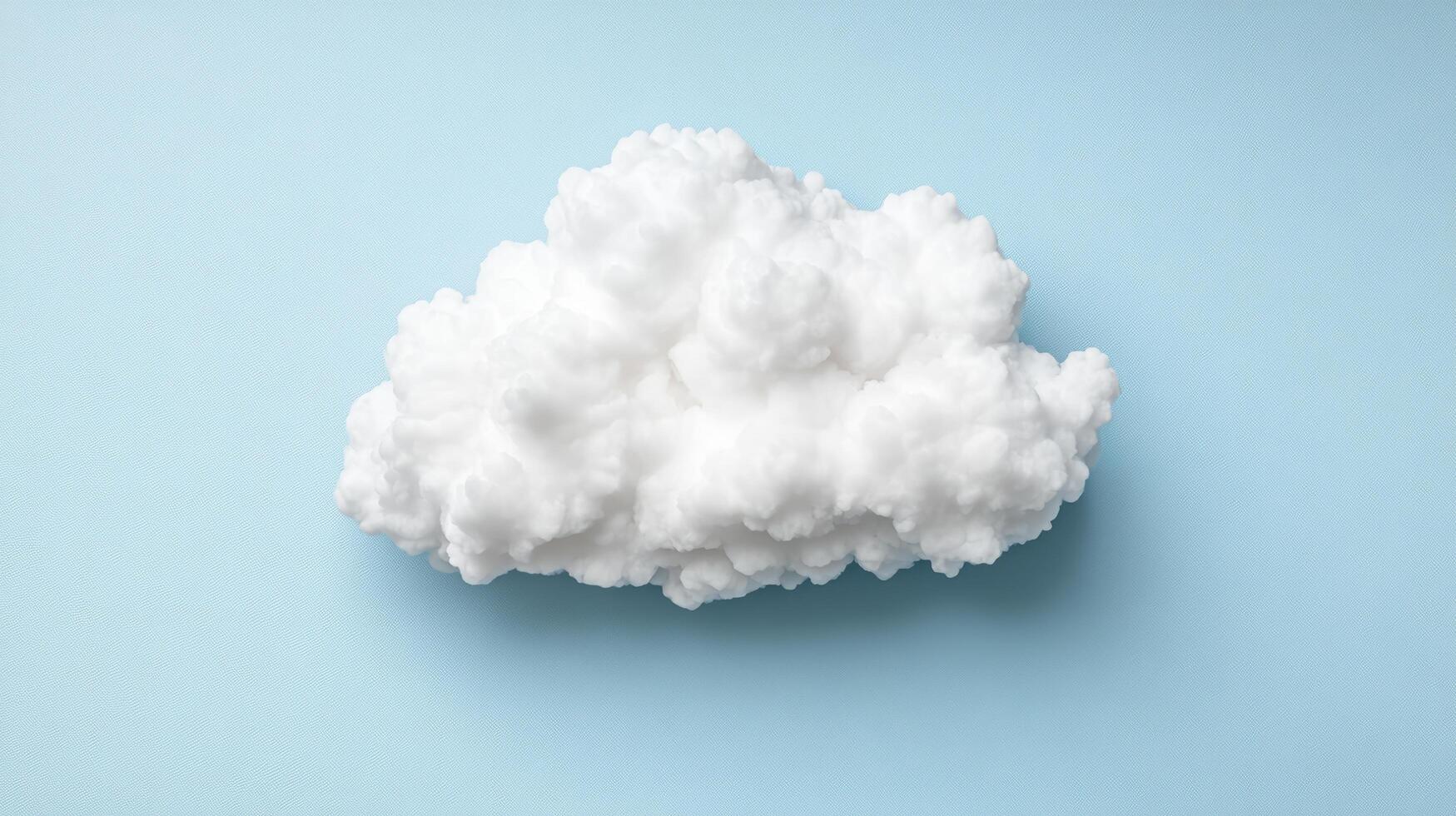 A cloud is shown on a blue background photo