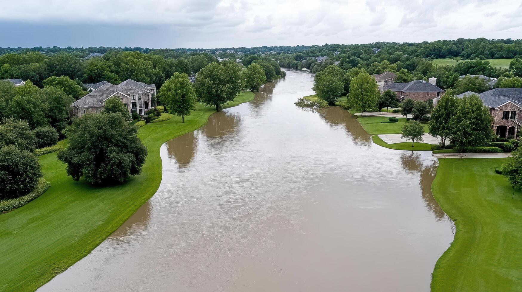Flooding in the suburbs of houston, texas photo