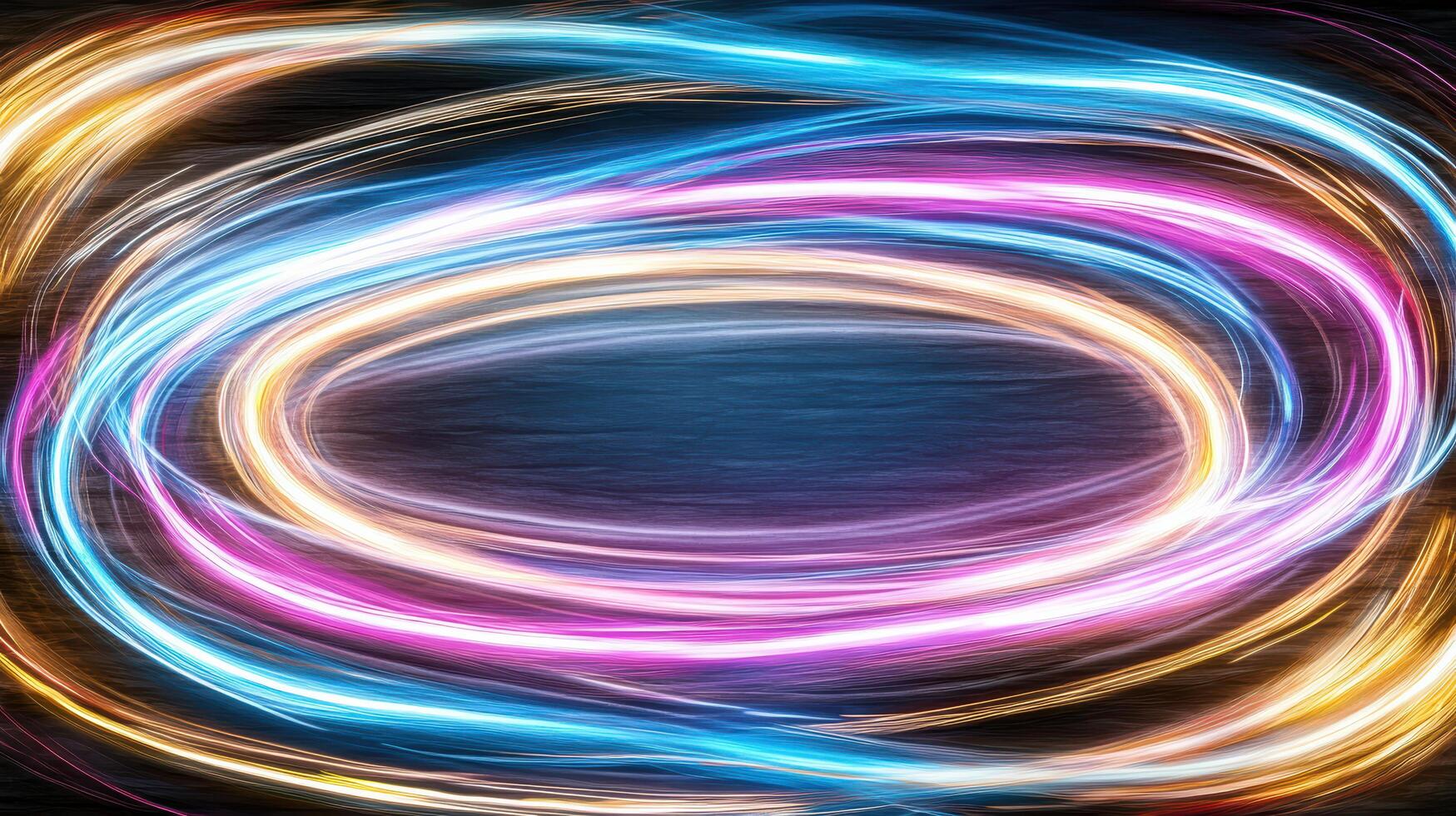Abstract light painting background with circular shape photo