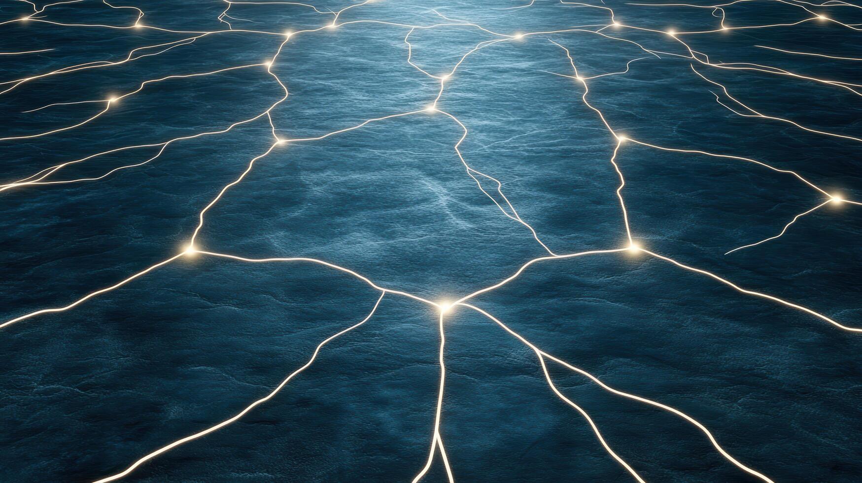 A brain with many wires and light bulbs photo