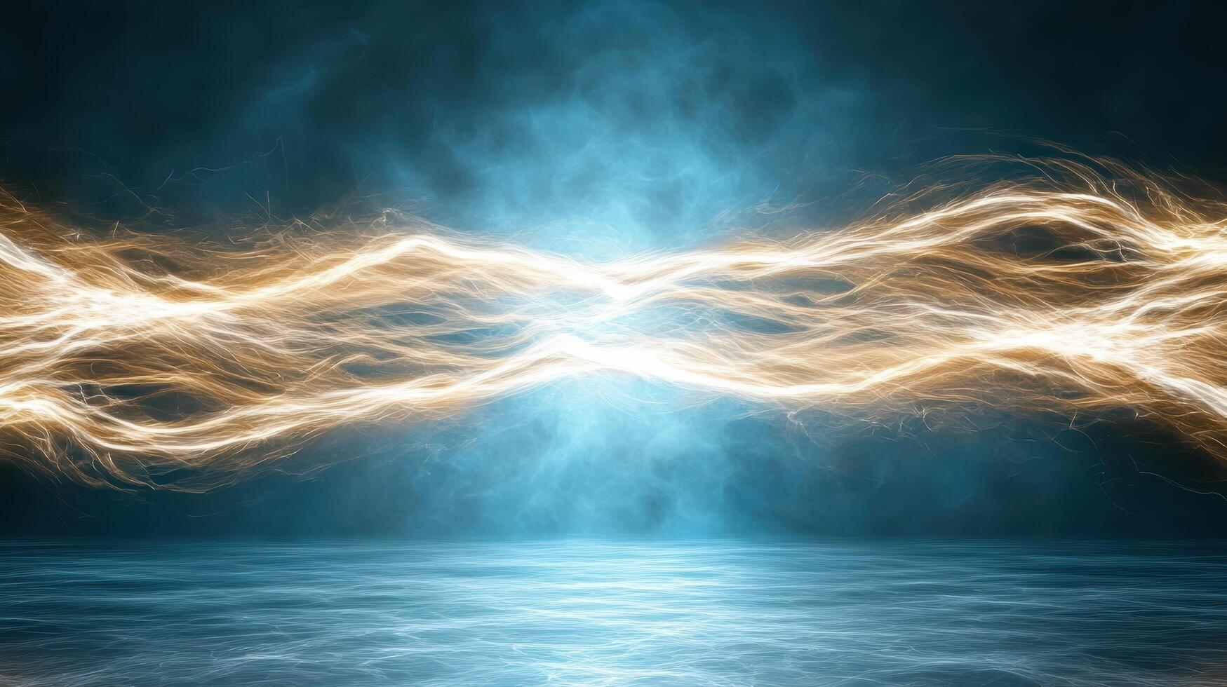 Electricity and water in the dark photo