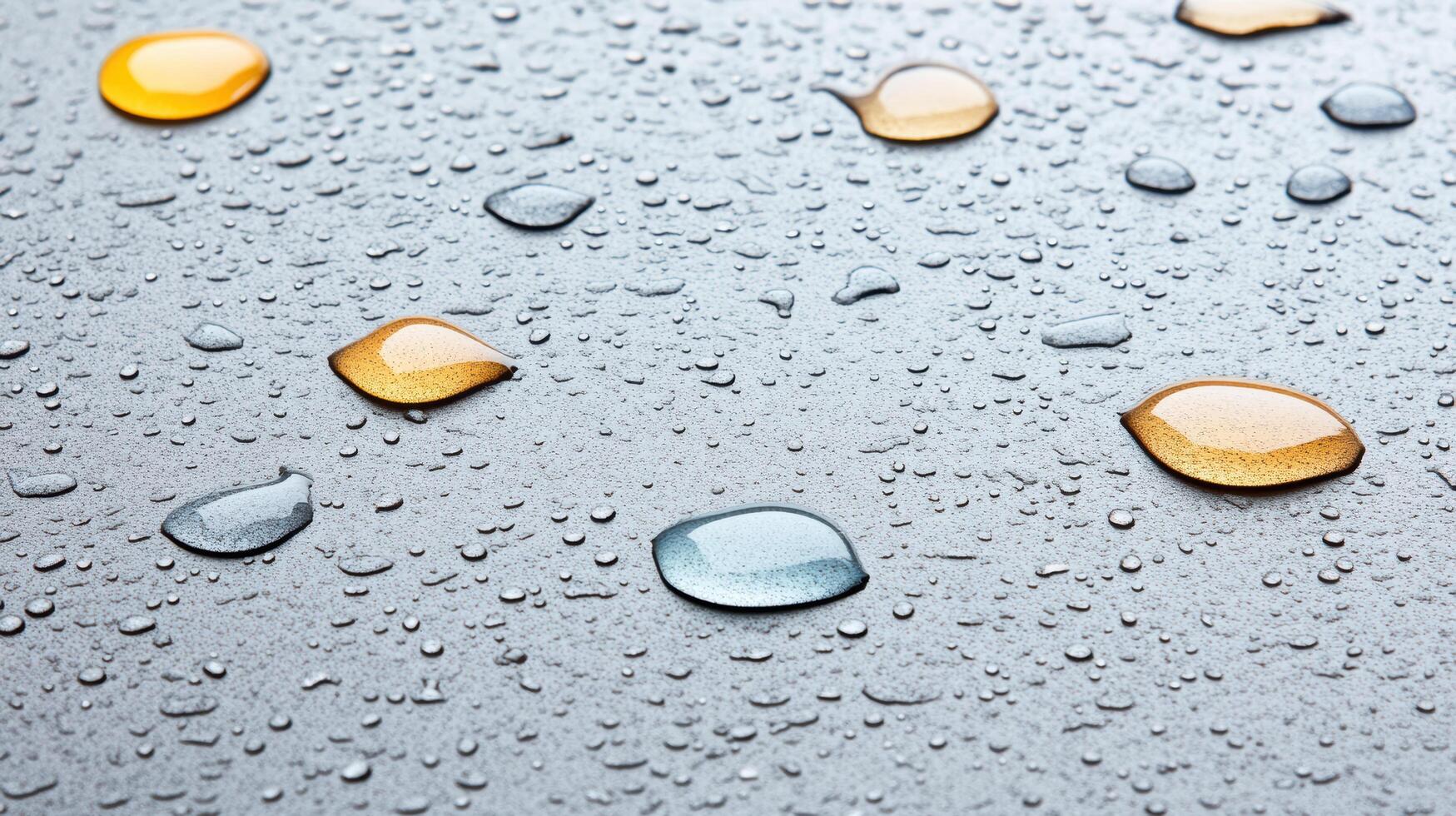 Water drops on a shiny surface photo