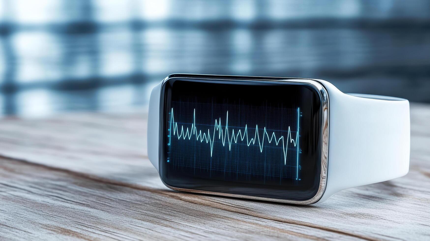 A smart watch with an ecg on it photo