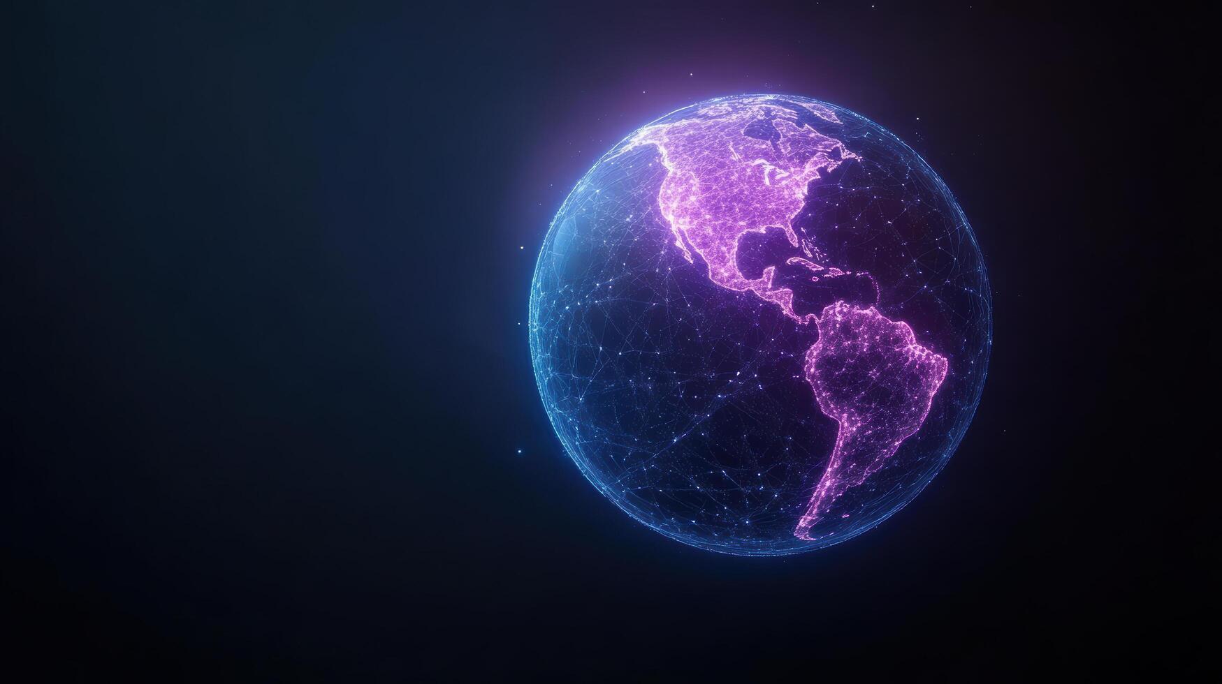 glowing globe representing global connectivity and technology photo
