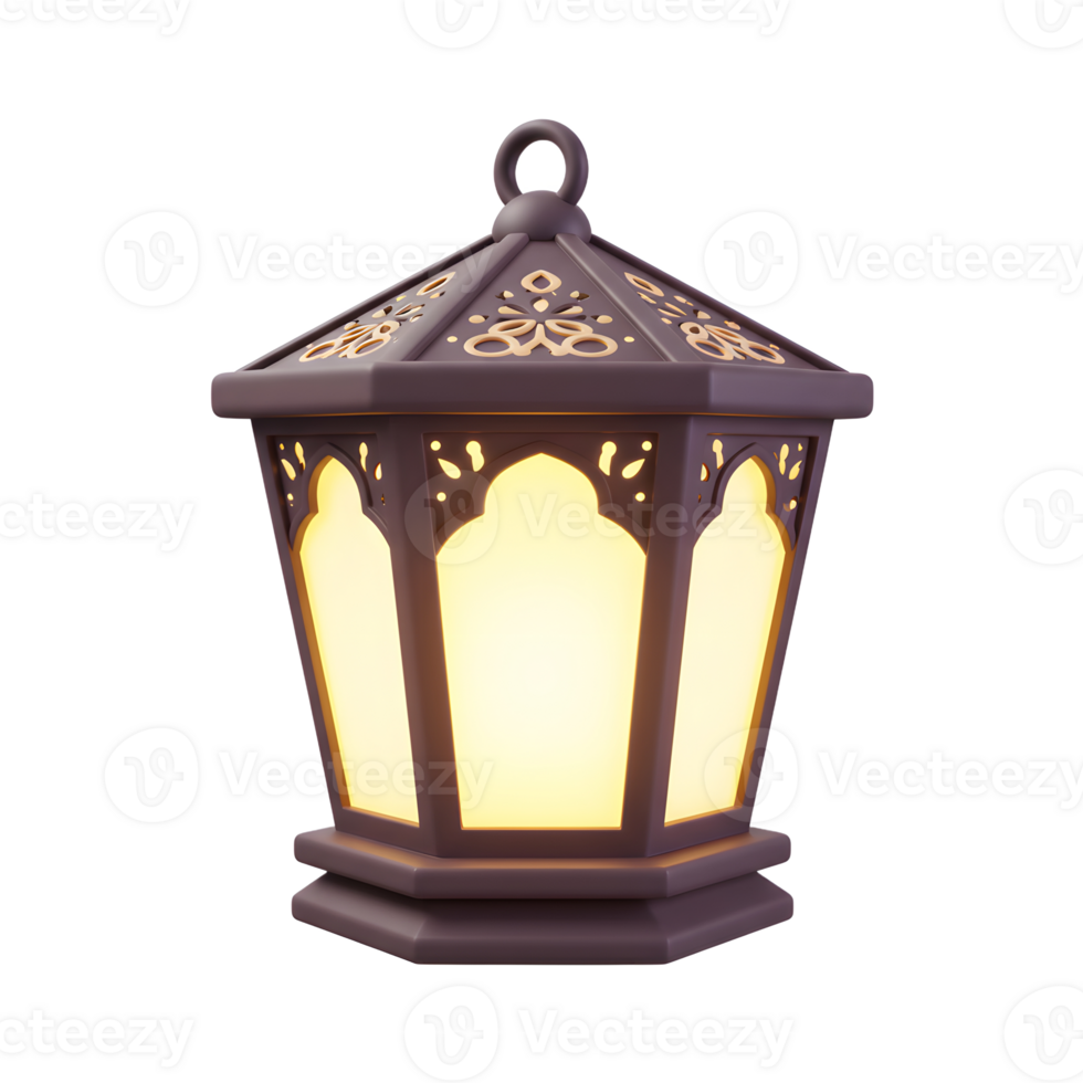 A captivating Moroccan lantern glows warmly, its intricate carvings and soft light creating a serene and inviting atmosphere. Perfect for festive decor. png