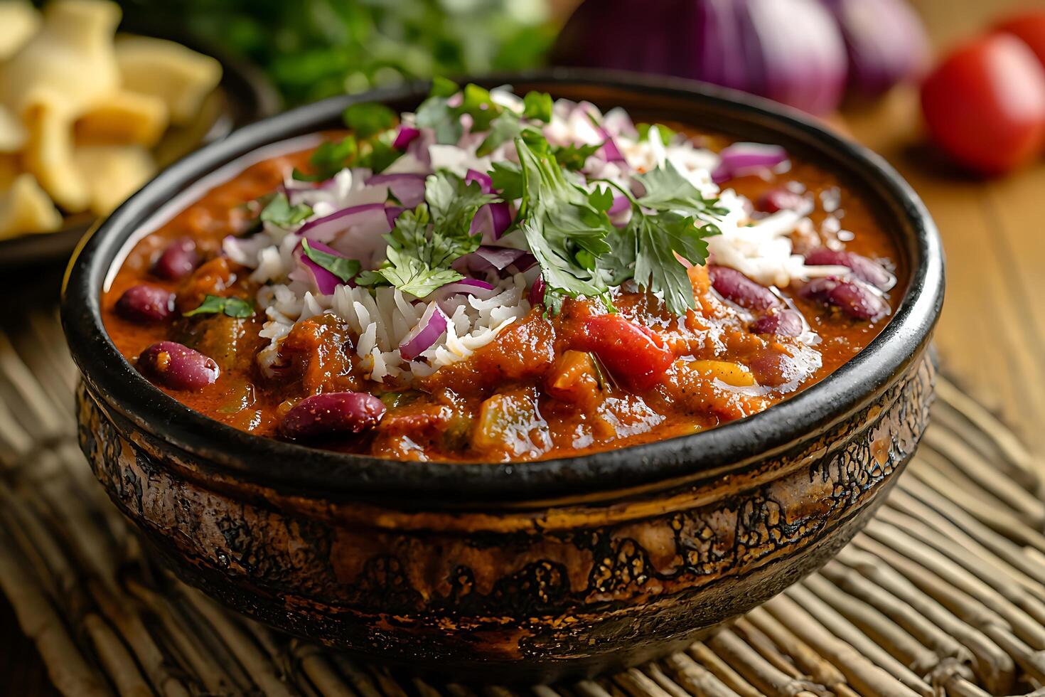 A bowl of chili photo