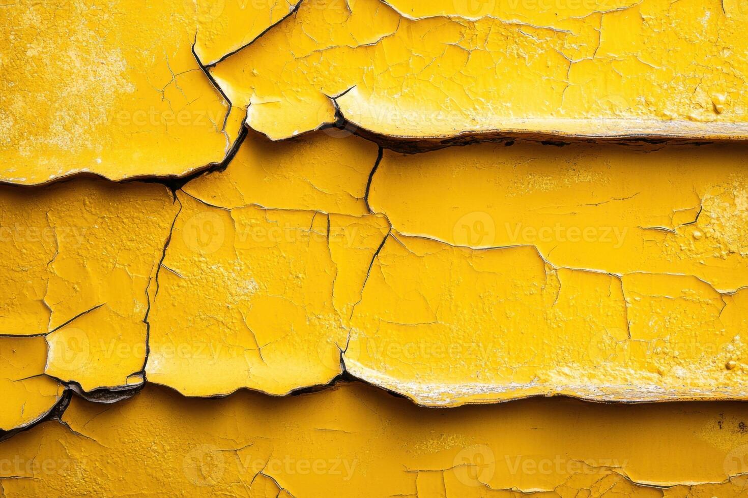 Vibrant layers of chipped yellow paint on an old urban staircase highlight texture and decay photo