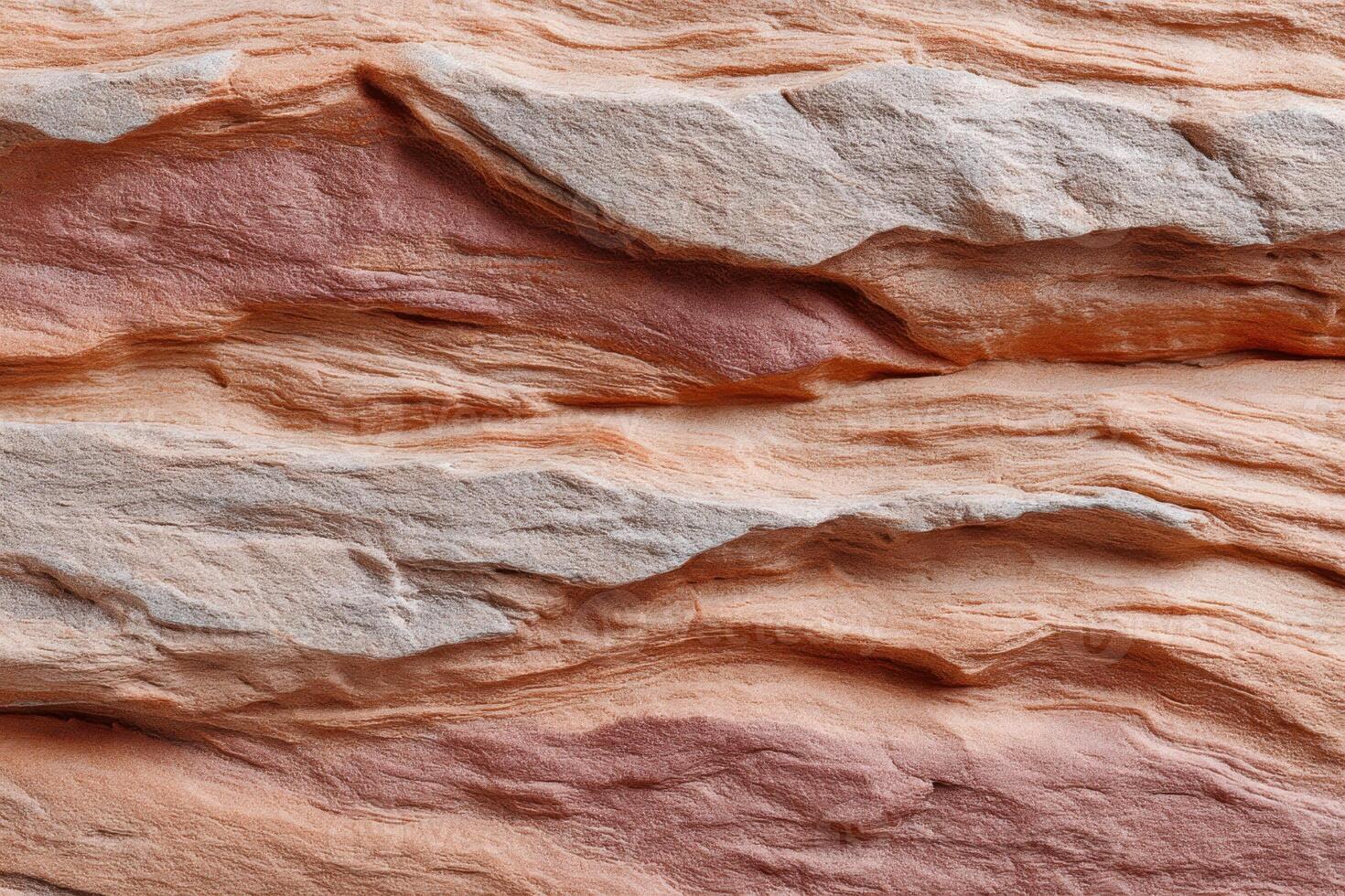 Textured rock surface with layers of pink and beige hues showcasing natural beauty and geological formations, perfect for nature and design projects, texture concept photo