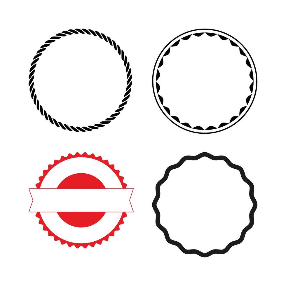 Set Of Decorative Vectors Circle Frames And Badge Templates For Design Elements