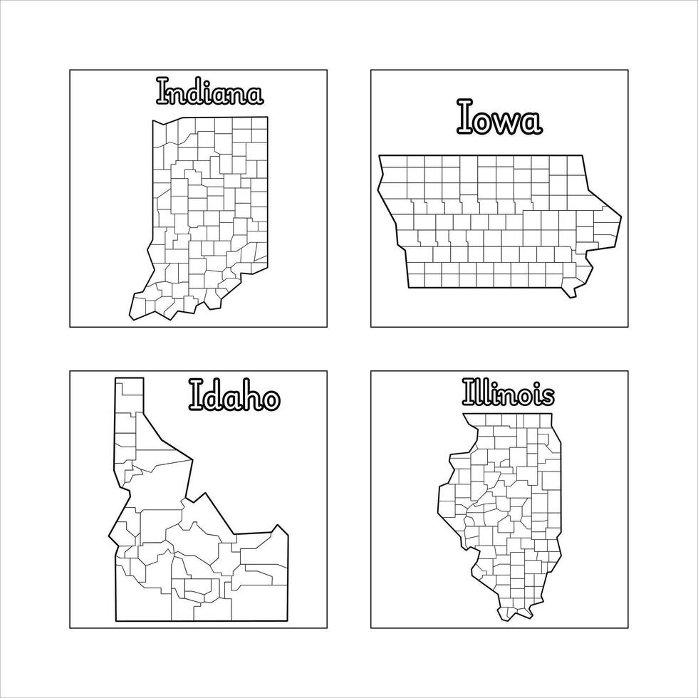 outline-maps-of-indiana-iowa-idaho-and-illinois-with-counties-60181548-vector-art-at-vecteezy for Free Printable Map Of Indiana Outline Maps Of Indiana Iowa Idaho And Illinois With Counties 60181548 Vector Art at Vecteezy for Free Printable Map Of Indiana