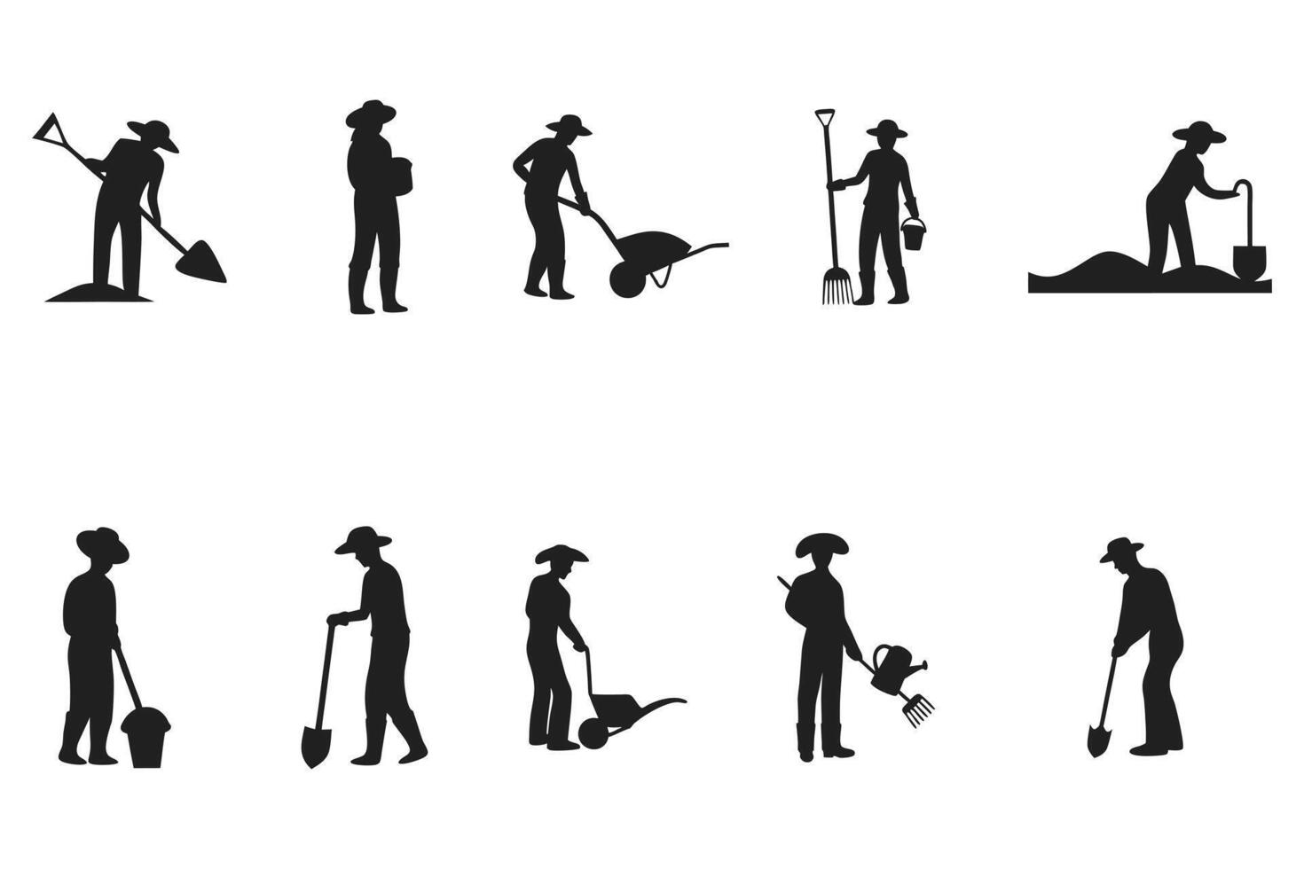 Life of a Hardworking Farmer vector
