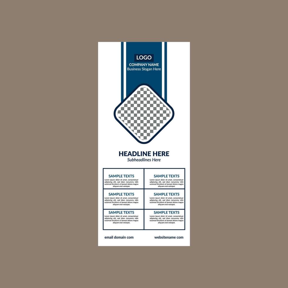 Modern Roll up Banner Design. Elegant Template Display for Promotional Campaign. vector